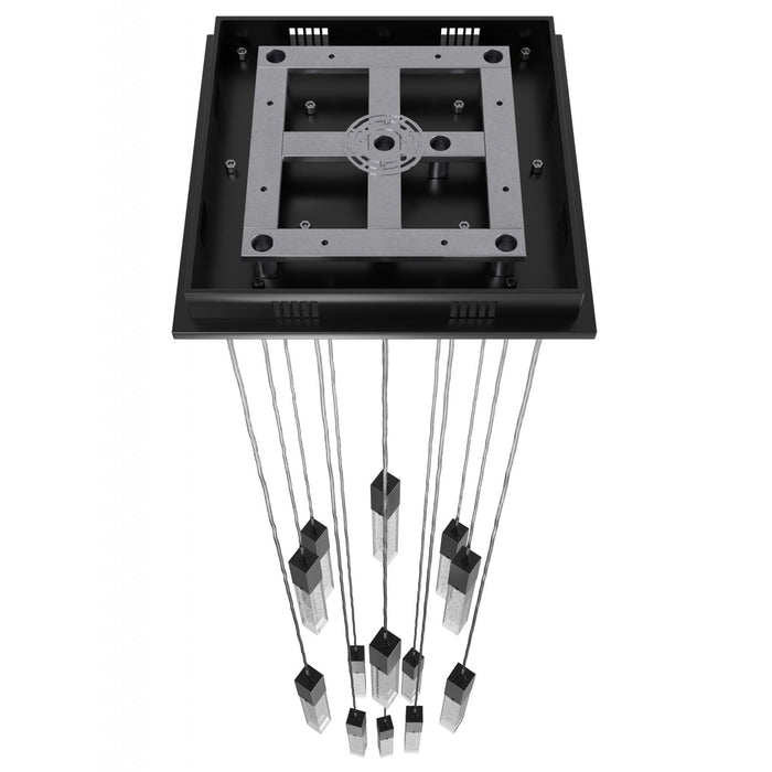 Chandelier Avenue Lighting HF1905-13-GL-DBZ The Original Glacier 13-Light 20"W Multi-Light Chandelier in Dark Bronze/Bubbled Crystals Avenue Lighting