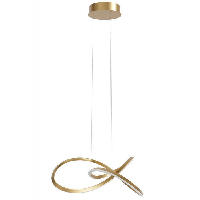 Pendant Light Avenue Lighting HF5069-GB Windsor 33"W Spiral Ring 5-CCT LED Pendant in Golden Bronze Avenue Lighting