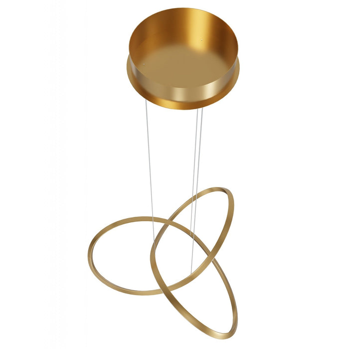 Pendant Light Avenue Lighting HF5069-GB Windsor 33"W Spiral Ring 5-CCT LED Pendant in Golden Bronze Avenue Lighting