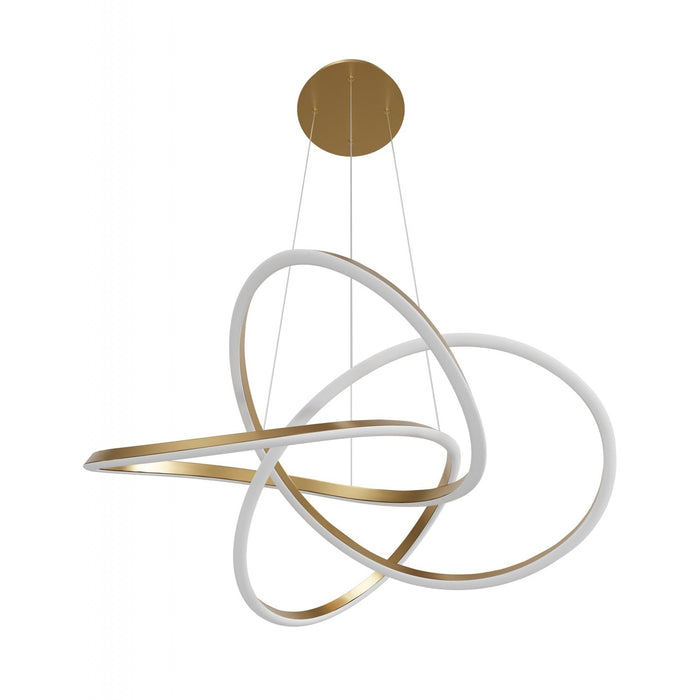 Pendant Light Avenue Lighting HF5070-GB Windsor 36"W Spiral Ring 5-CCT LED Pendant in Golden Bronze Avenue Lighting