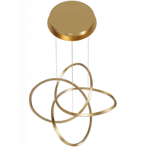 Pendant Light Avenue Lighting HF5070-GB Windsor 36"W Spiral Ring 5-CCT LED Pendant in Golden Bronze Avenue Lighting