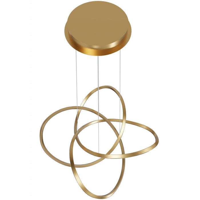 Pendant Light Avenue Lighting HF5070-GB Windsor 36"W Spiral Ring 5-CCT LED Pendant in Golden Bronze Avenue Lighting