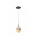Pendant Light Avenue Lighting HF2902-AB Sedona 1-Light 5"W Round Ribbed Alabaster Pendant in Aged Brass in Alabaster / Aged Brass Avenue Lighting