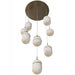 Multi-Light Pendant Avenue Lighting HF2909-AB Sedona 9-Light 20"W Alabaster Pendant in Aged Brass in Alabaster / Aged Brass Avenue Lighting
