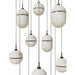 Multi-Light Pendant Avenue Lighting HF2913-AB Sedona 13-Light 23"W Alabaster Pendant in Aged Brass in Alabaster / Aged Brass Avenue Lighting