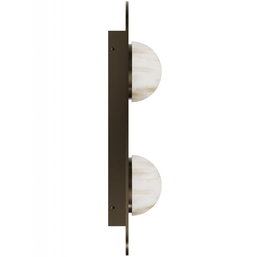 Wall Sconce Avenue Lighting HF2952-AB Sedona 20"H 2-Light Alabaster LED Wall Sconce in Aged Brass in Alabaster / Aged Brass Avenue Lighting