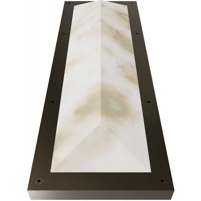 Wall Sconce Avenue Lighting HF2970-AB Sedona 20"H Alabaster 3-CCT LED Beveled Wall Sconce in Aged Brass in Alabaster / Aged Brass Avenue Lighting