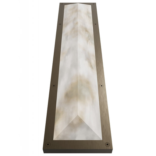 Wall Sconce Avenue Lighting HF2971-AB Sedona 30"H Alabaster 3-CCT LED Beveled Wall Sconce in Aged Brass in Alabaster / Aged Brass Avenue Lighting