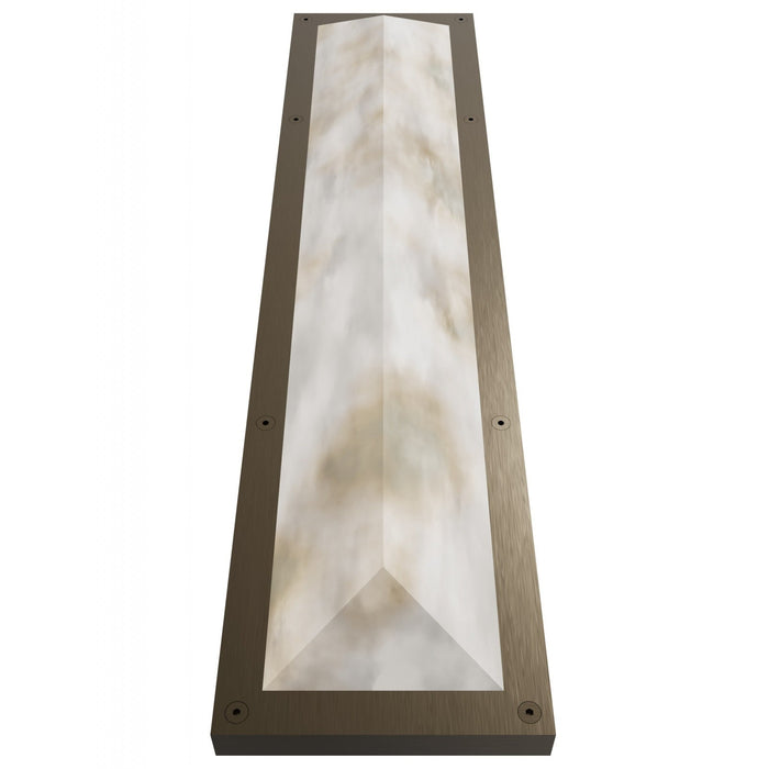 Wall Sconce Avenue Lighting HF2971-AB Sedona 30"H Alabaster 3-CCT LED Beveled Wall Sconce in Aged Brass in Alabaster / Aged Brass Avenue Lighting