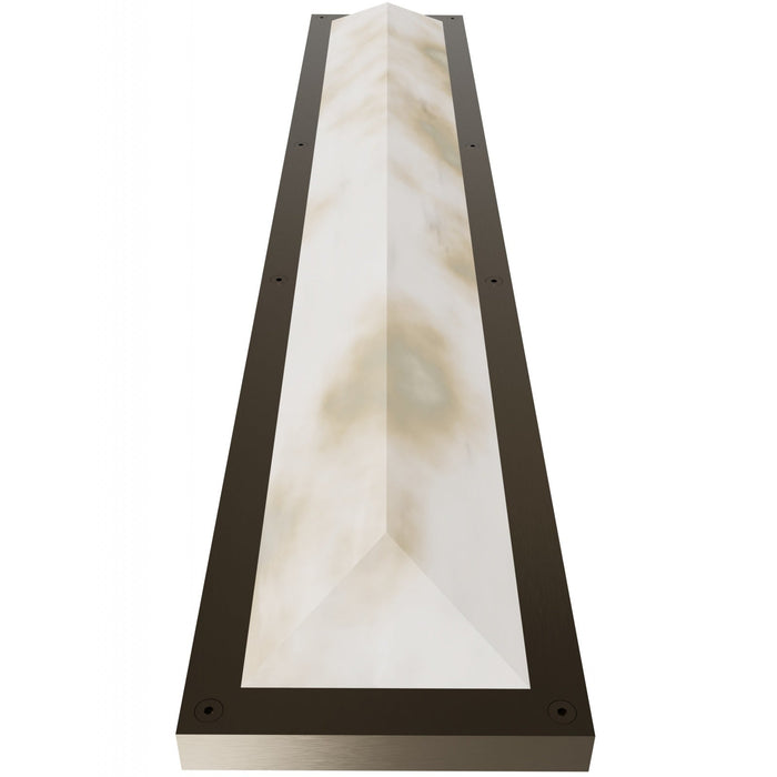 Wall Sconce Avenue Lighting HF2972-AB Sedona 36"H Alabaster 3-CCT LED Beveled Wall Sconce in Aged Brass in Alabaster / Aged Brass Avenue Lighting