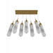 Multi-Light Pendant Avenue Lighting HF7407-AB Tribeca 7-Light Pendant in Aged Brass/White Glass Avenue Lighting