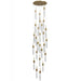 Multi-Light Pendant Avenue Lighting HF7425-AB Tribeca 25-Light 28"W Pendant in Aged Brass/White Glass Avenue Lighting