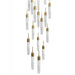 Multi-Light Pendant Avenue Lighting HF7425-AB Tribeca 25-Light 28"W Pendant in Aged Brass/White Glass Avenue Lighting