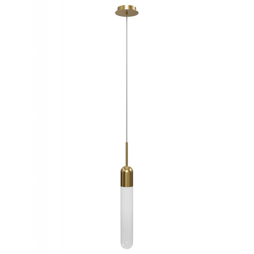 Pendant Light Avenue Lighting HF7400-AB Tribeca 1-Light 26"H Pendant in Aged Brass/White Glass Avenue Lighting