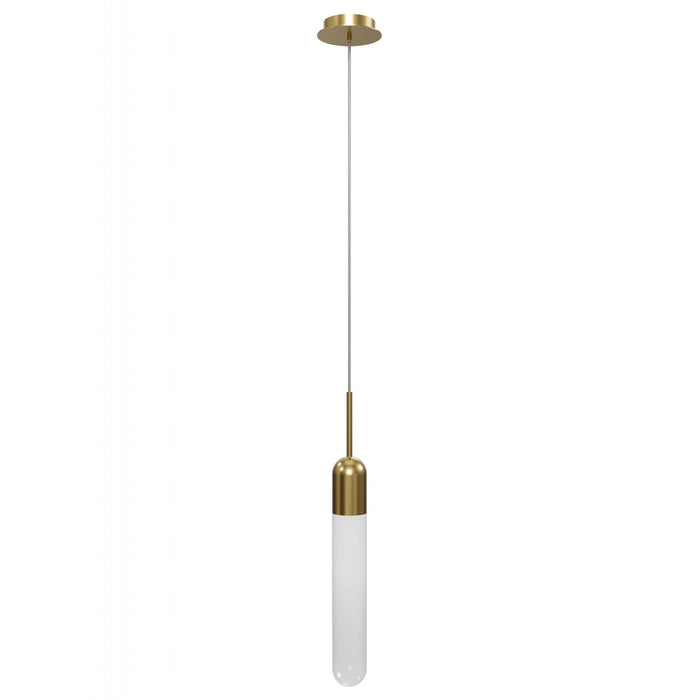 Pendant Light Avenue Lighting HF7400-AB Tribeca 1-Light 26"H Pendant in Aged Brass/White Glass Avenue Lighting