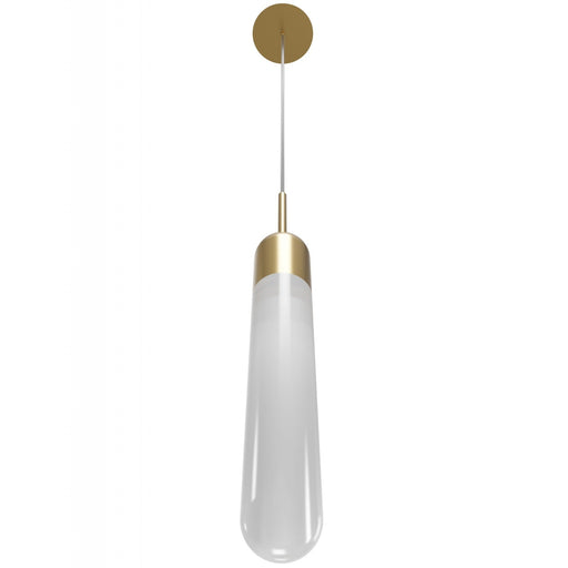 Pendant Light Avenue Lighting HF7400-AB Tribeca 1-Light 26"H Pendant in Aged Brass/White Glass Avenue Lighting