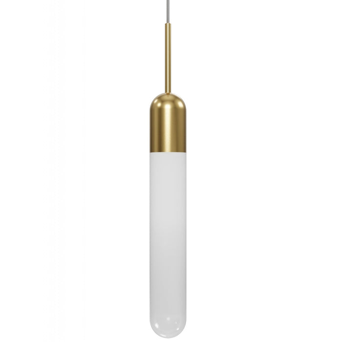 Pendant Light Avenue Lighting HF7400-AB Tribeca 1-Light 26"H Pendant in Aged Brass/White Glass Avenue Lighting