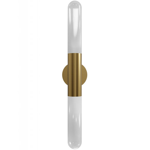 Wall Sconce Avenue Lighting HF7402-AB Tribeca 33"H Wall Sconce in Aged Brass/White Glass Avenue Lighting