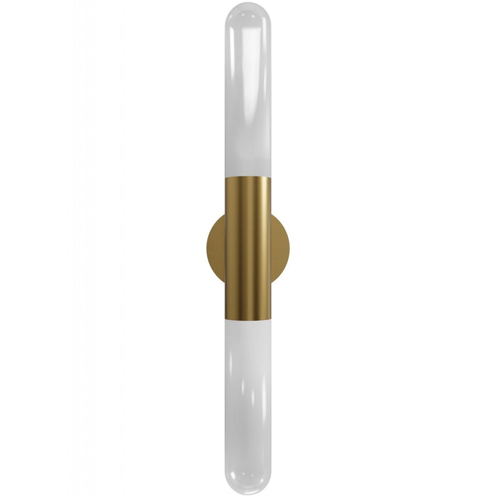 Wall Sconce Avenue Lighting HF7402-AB Tribeca 33"H Wall Sconce in Aged Brass/White Glass Avenue Lighting
