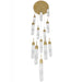Multi-Light Pendant Avenue Lighting HF7413-AB Tribeca 13-Light 19"W Pendant in Aged Brass/White Glass Avenue Lighting