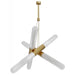 Pendant Light Avenue Lighting HF7433-AB Tribeca 3-Light 32"W Pendant in Aged Brass/White Glass Avenue Lighting