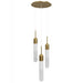 Multi-Light Pendant Avenue Lighting HF7403-AB Tribeca 3-Light 12"W Pendant in Aged Brass/White Glass Avenue Lighting