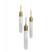 Multi-Light Pendant Avenue Lighting HF7403-AB Tribeca 3-Light 12"W Pendant in Aged Brass/White Glass Avenue Lighting