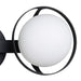 Vanity Light Thesis 206969A Parker 16 inch 2 light Matte Black Vanity Light with Etched Opal Glass Shades THESIS