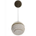 Pendant Light Avenue Lighting HF2902-AB Sedona 1-Light 5"W Round Ribbed Alabaster Pendant in Aged Brass in Alabaster / Aged Brass Avenue Lighting