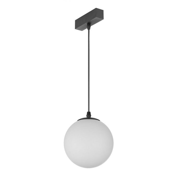 Track Lighting Avenue Lighting ML5560-BK Magnetix 6"W Round Globe Pendant/White Glass 5W in Black/White Avenue Lighting