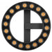 Track Lighting Avenue Lighting ML1211-BK Magnetix Halo Round Dot Light 18W in Black Avenue Lighting