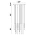 Eurofase 31445-025 Santana 24" Satin Nickel LED Chandelier