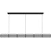 Pendant Light Avenue Lighting HF7886-BK Fremont 78"W Linear LED Pendant in Black/Clear Ribbed Glass Avenue Lighting