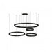 Multi-Light Pendant Avenue Lighting HF4444-BK Aria 4-Ring 64"W LED Pendant in Polished Black Gunmetal Chrome Avenue Lighting