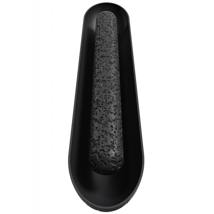 Outdoor Wall Light Avenue Lighting AV5536-BLK Avenue Outdoor 36"H Oval Capsule LED Wall Sconce in Black Natural Stone Avenue Lighting