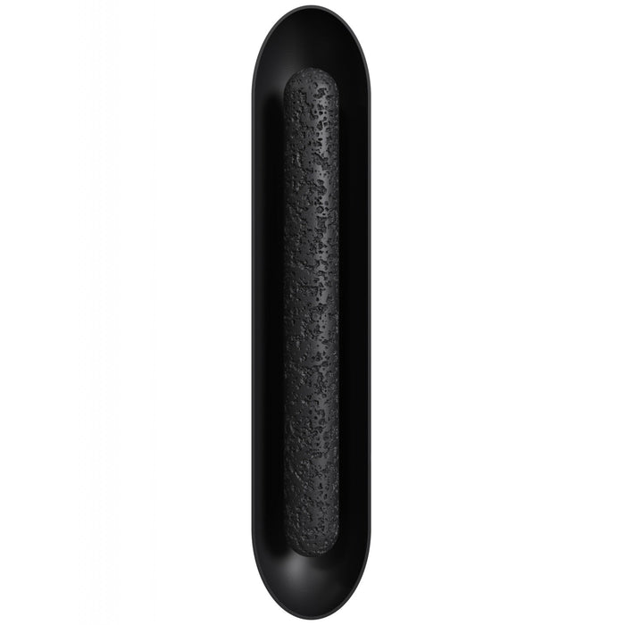 Outdoor Wall Light Avenue Lighting AV5536-BLK Avenue Outdoor 36"H Oval Capsule LED Wall Sconce in Black Natural Stone Avenue Lighting
