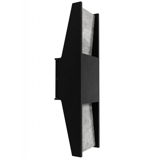 Outdoor Wall Light Avenue Lighting AV5618-BLK Avenue Outdoor 18"H Rectangular Panel LED Wall Sconce in Black Natural Stone Avenue Lighting