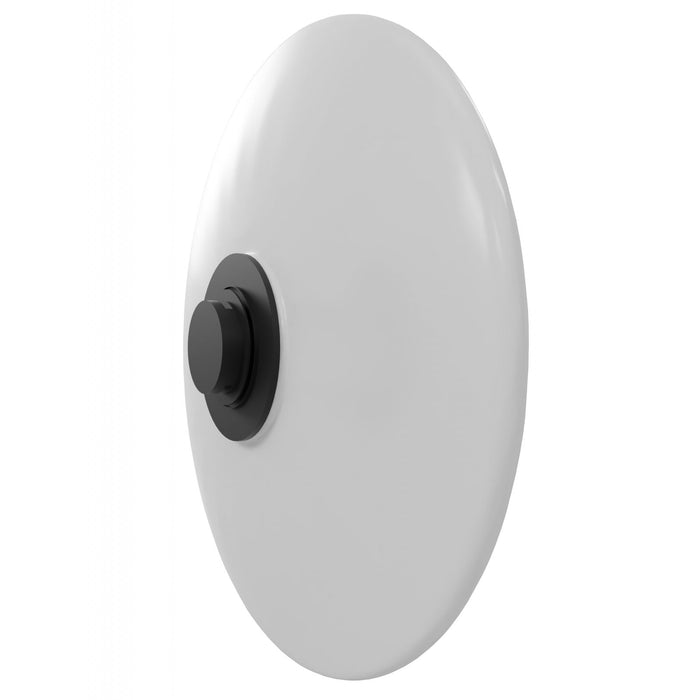 Lighting Fixture Avenue Lighting G201 Fremont Disc Shape 1-Light in Black/White Glass Avenue Lighting