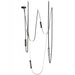 Pendant Light Avenue Lighting HF7205-G400-BLK Fremont Belt 5-Light 551"L Pendant in Black/Clear Ribbed Glass Bars Avenue Lighting