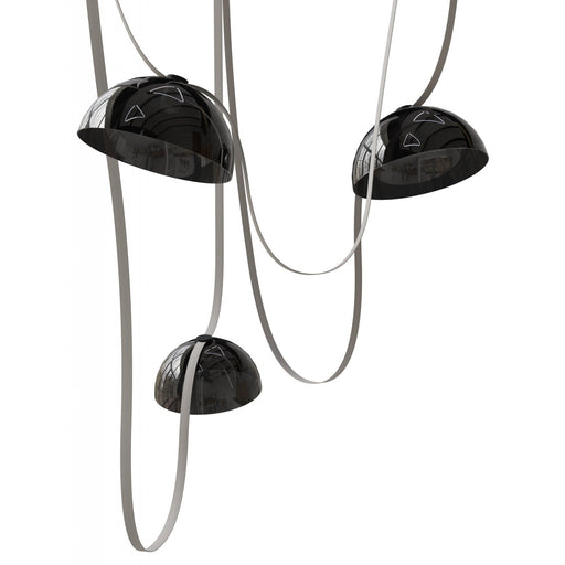 Pendant Light Avenue Lighting HF7203-G102-IVY Fremont Belt 3-Light 275"L Pendant in Ivory/White Glass Bowl Avenue Lighting