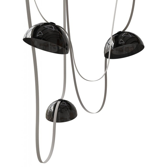 Pendant Light Avenue Lighting HF7203-G102-IVY Fremont Belt 3-Light 275"L Pendant in Ivory/White Glass Bowl Avenue Lighting