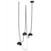 Pendant Light Avenue Lighting HF7203-G102-BLK Fremont Belt 3-Light 275"L Pendant in Black/Smoked Glass Bowl Avenue Lighting