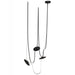 Pendant Light Avenue Lighting HF7203-G202-BLK Fremont Belt 3-Light 275"L Pendant in Black/Smoked Glass Disc Avenue Lighting