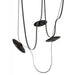 Pendant Light Avenue Lighting HF7203-G202-BLK Fremont Belt 3-Light 275"L Pendant in Black/Smoked Glass Disc Avenue Lighting