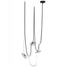 Pendant Light Avenue Lighting HF7203-G201-BLK Fremont Belt 3-Light 275"L Pendant in Black/White Glass Disc Avenue Lighting