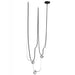 Pendant Light Avenue Lighting HF7203-G301-BLK Fremont Belt 3-Light 275"L Pendant in Black/White Glass Open Globes Avenue Lighting