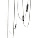 Pendant Light Avenue Lighting HF7205-G400-IVY Fremont Belt 5-Light 551"L Pendant in Ivory/Clear Ribbed Glass Bars Avenue Lighting