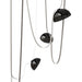 Pendant Light Avenue Lighting HF7205-G102-IVY Fremont Belt 5-Light 551"L Pendant in Ivory/Smoked Glass Bowls Avenue Lighting
