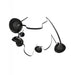 Pendant Light Avenue Lighting HF7205-G102-BLK Fremont Belt 5-Light 551"L Pendant in Black/Smoked Glass Bowls Avenue Lighting