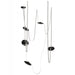 Pendant Light Avenue Lighting HF7205-G202-IVY Fremont Belt 5-Light 551"L Pendant in Ivory/Smoked Glass Disc Avenue Lighting